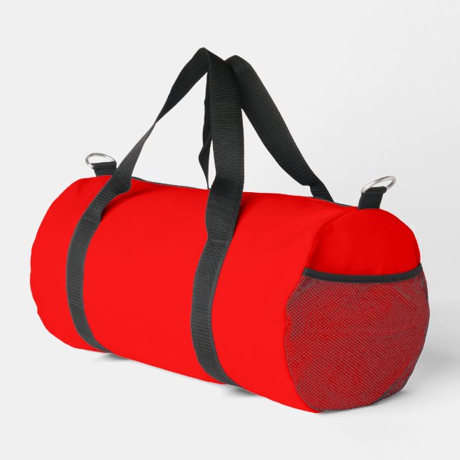 Solid Red Duffle Bag - Minimaler Look, Max Space (Rechte Ecke)