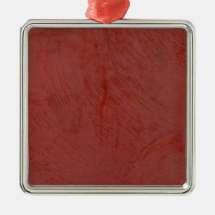Solid Red Silbernes Ornament