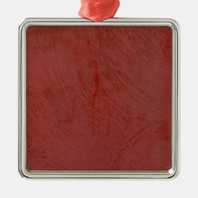 Solid Red Silbernes Ornament (Vorne)