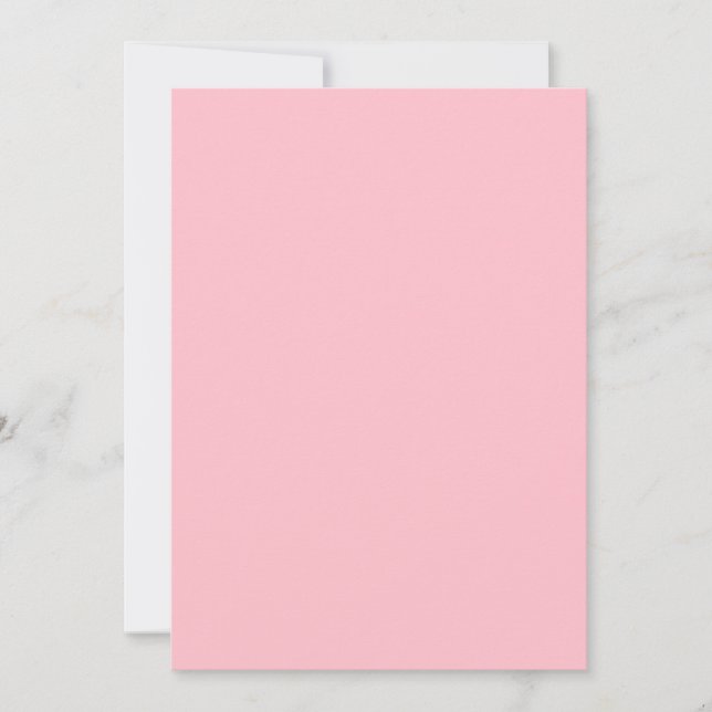 Solid rosa Blank Flat Invite (Vorderseite)