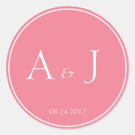 Solid rosa Rundkleber Runder Aufkleber