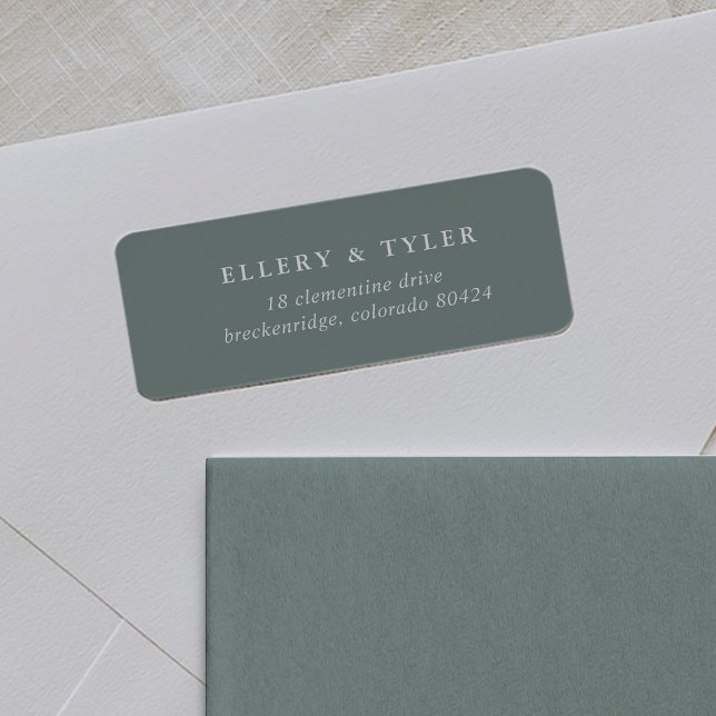 Solid Sage Green and White Return Address (Von Creator hochgeladen)