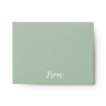 Solid Sage Green Weihnachtsgeschenkkarte Umschlag