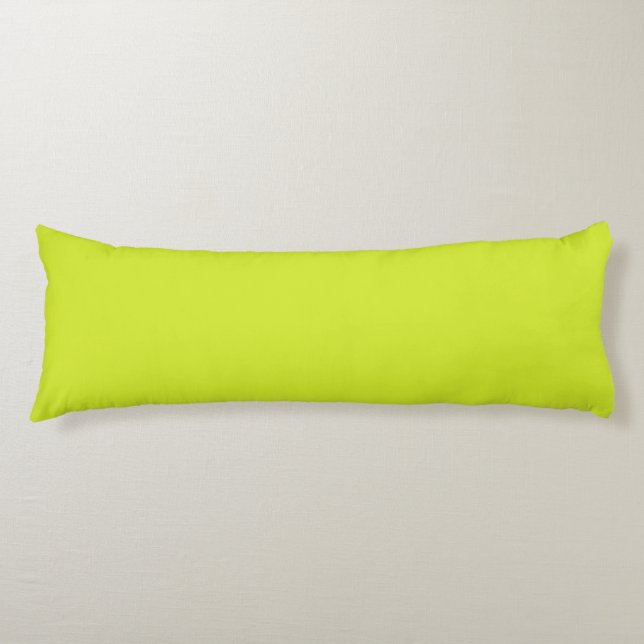 Solid Schlicht Bright Lime Green Seitenschläferkissen (Vorderseite)