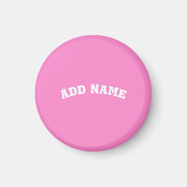 Solid Schlicht Taffy Baby Pink Magnet (Vorne)