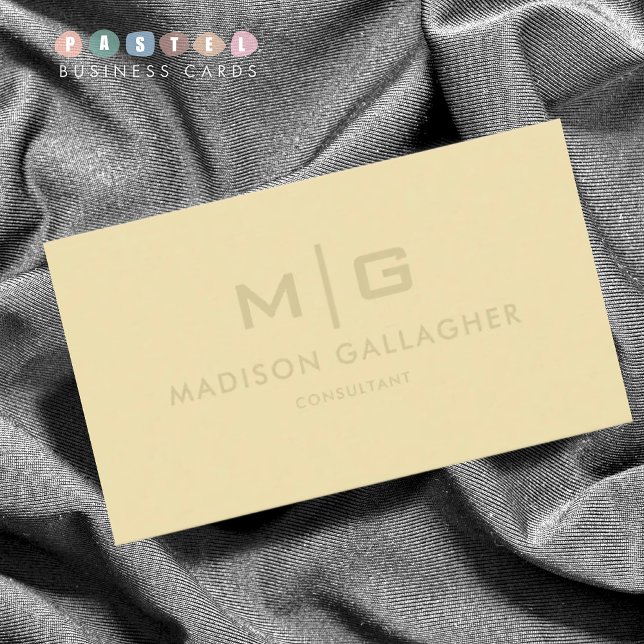 Solid Soft Light Banana Cream Yellow Color Visitenkarte (Solid Soft Light Banana Cream Yellow Color Business Card
)