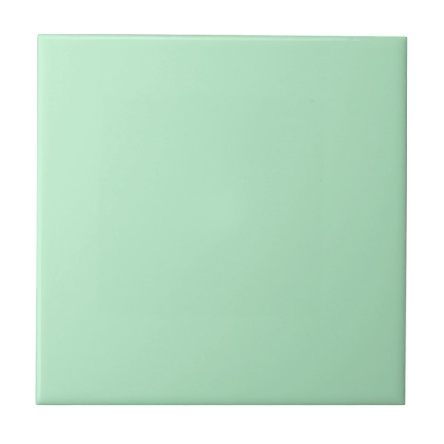 Solid Soft Mint Green Tile Fliese (Vorderseite)
