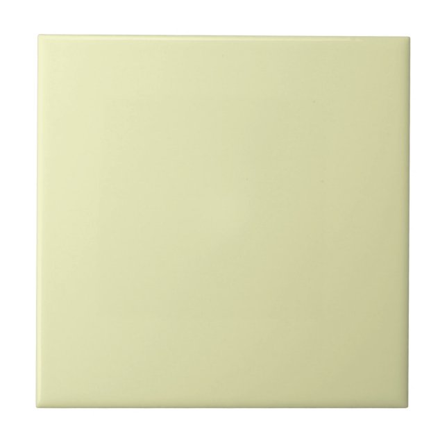 Solid Soft Pastel Yellow Tile Fliese (Vorderseite)