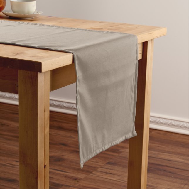 Solid taupe staubbraun kurzer tischläufer (Beispiel)