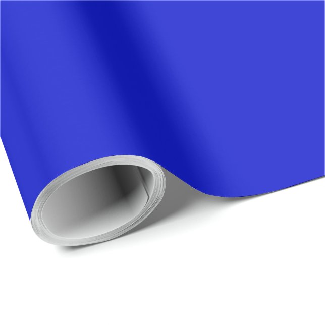 Solid ultramarinfarbenes Blau Geschenkpapier (Rolleneckpunkt)