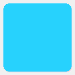 Solid Vivid Sky Blue Minimalistisch Schlicht Quadratischer Aufkleber
