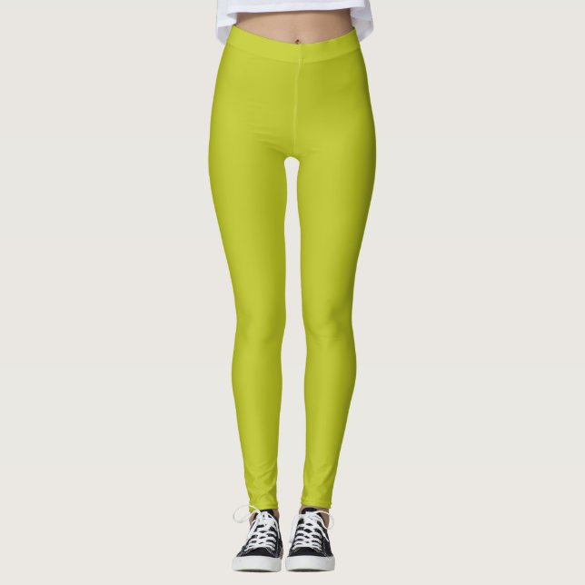 Solid wasabi grün leggings (Vorderseite)