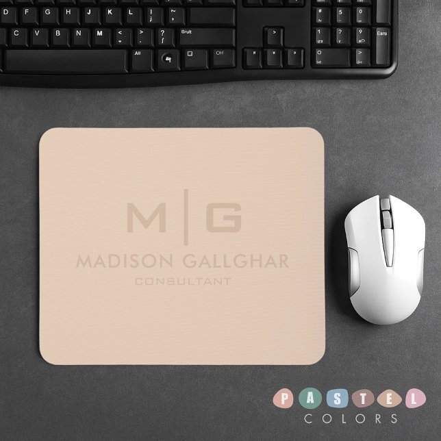 Solid weich hellpastellfarbene Creme Beige Gelbe F Mousepad (Solid Soft Light Pastel Cream Beige Yellow Color Mouse Pad
)