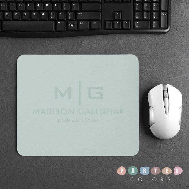 Solid weich hellpastellfarbene Sage Moss grüne Far Mousepad (Solid Soft Light Pastel Sage Moss Green Color Mouse Pad
)