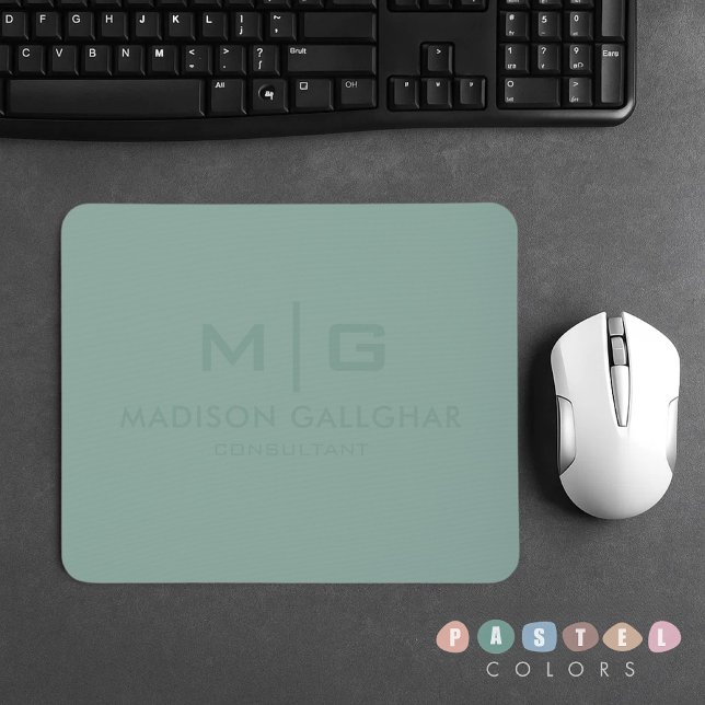 Solid weich hellpastellfarbene Sage Moss grüne Far Mousepad (Solid Soft Light Pastel Sage Moss Green Color Mouse Pad
)