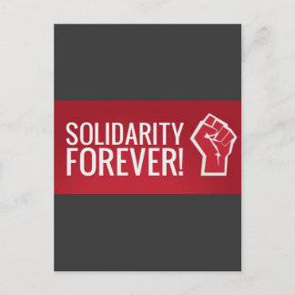 Solidarität für immer! postkarte