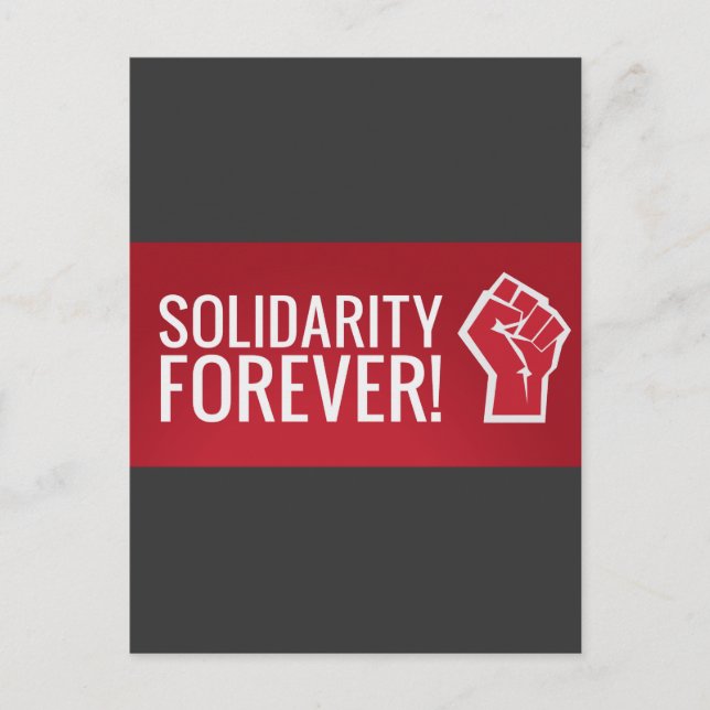 Solidarität für immer! postkarte (Vorderseite)