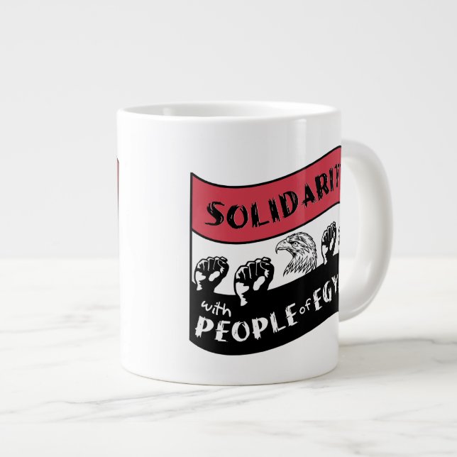 Solidarität mit dem ägyptischen Volk Jumbo-Tasse (Vorderseite Rechts)