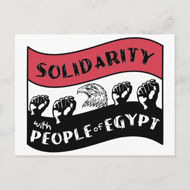 Solidarität mit dem ägyptischen Volk Postkarte (Vorderseite)