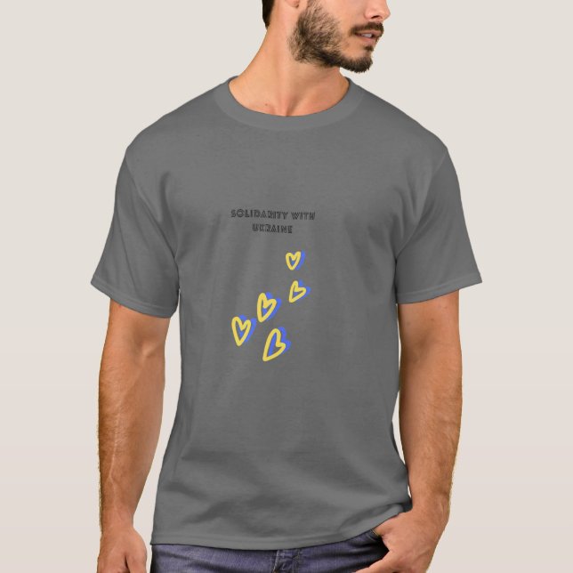 Solidarität mit der Ukraine T-Shirt (Vorderseite)