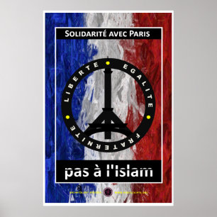 Solidarität mit Paris Poster