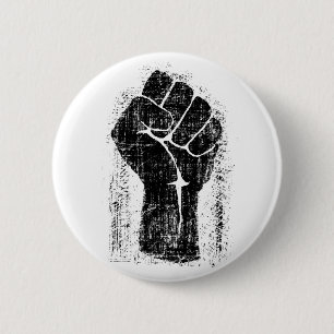 Solidaritäts-Faust-Schmutz beunruhigte Art Button