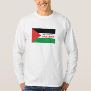 Solidaritätsbekundung: Palästinafahnen lange Ärmel T-Shirt