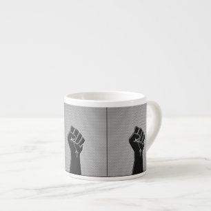 Solidaritätsfaust im Carbon Fibre Style Espressotasse