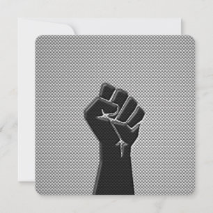 Solidaritätsfaust in Carbon Fibre Print Style