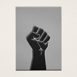Solidaritätsfaust in Carbon Fibre Print Style