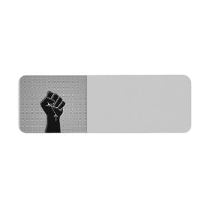 Solidaritätsfaust in Carbon Fibre Print Style