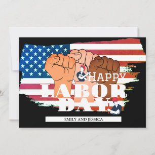 Solidarnosc Worker Happy Labour Day USA Holiday Ca Dankeskarte