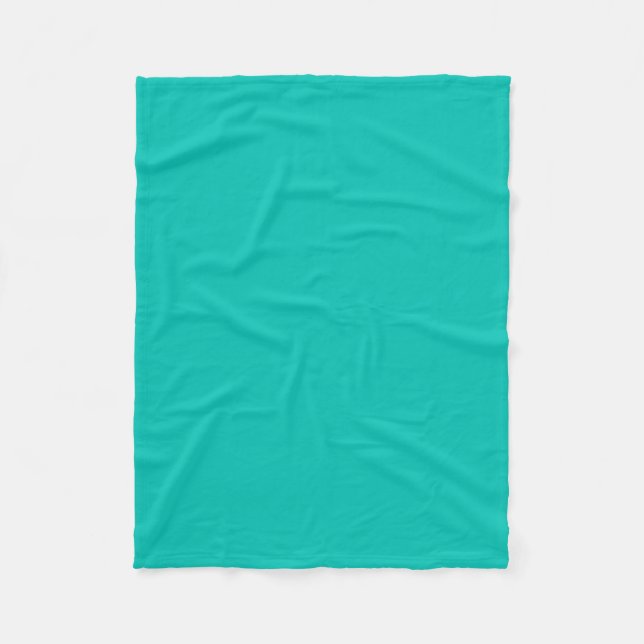 Solide Farbe: Aquamarin Fleecedecke (Vorderseite)