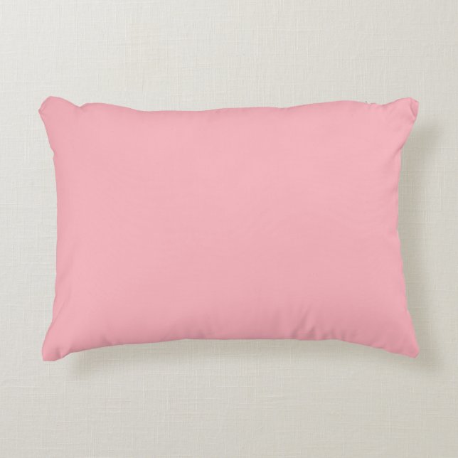 Solide Farbe: Rosa Zierkissen (Vorderseite)