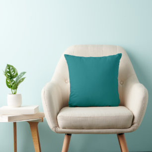 Solide Farbe schlicht Deep Aqua aquamarin Kissen