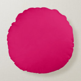 Solide Farbe schlicht dunkelrosa Rundes Kissen