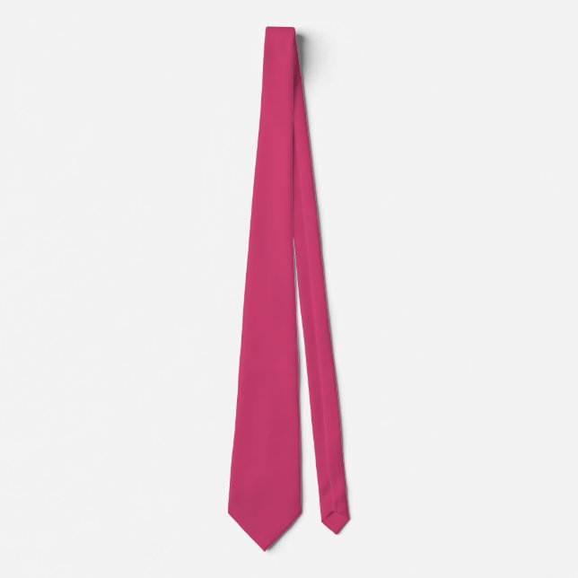 Solide Himbeere Rosa, Hot Pink, Magenta Krawatte (Vorderseite)