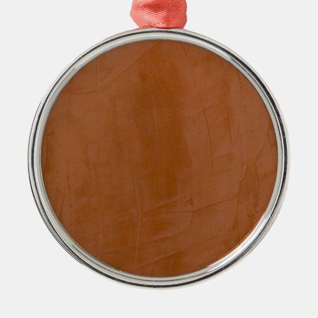 Solide Mandarine Silbernes Ornament (Vorne)