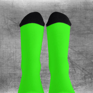 Solide Neon-Grüne Socken – Anpassbar 