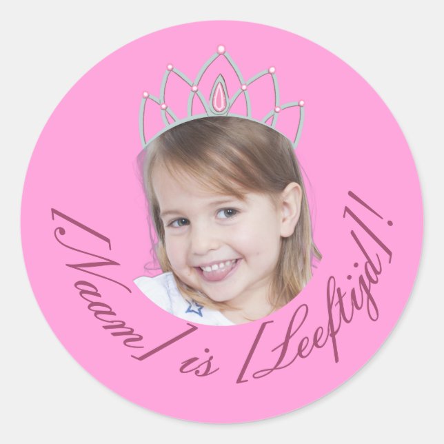 Solide Rosa Prinzessin Foto Sticker (Vorderseite)