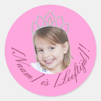 Solide Rosa Prinzessinnen Foto Sticker