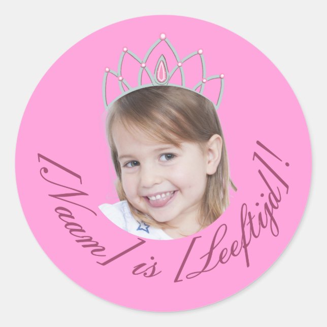 Solide Rosa Prinzessinnen Foto Sticker (Vorderseite)