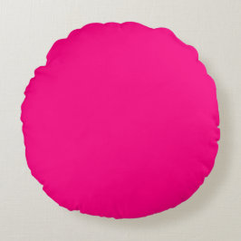 Solide Rose tief rosa Rundes Kissen