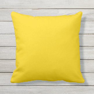 Solide Sunshine Jaune Coussins extérieurs