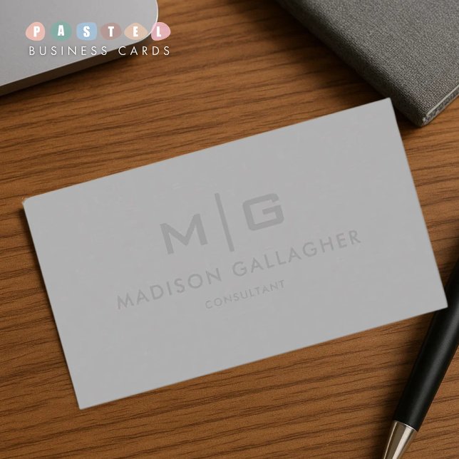 Solide weiche hellgraue Pastell-Stahlgrau-Farbe Visitenkarte (Solid Soft Light Gray Pastel Steel Grey Color Business Card
)