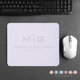 Solide weiche Licht-Pastell-Lavendel-Purpurfarbe Mousepad