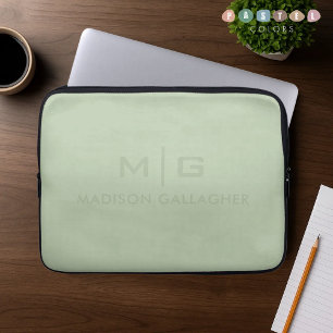 Solide weiche Licht Pastell-Sage-Moos-Grün-Farbe Laptopschutzhülle