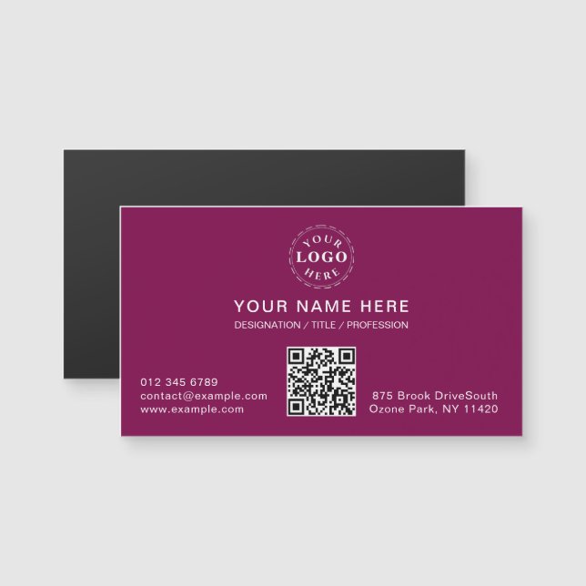 Solide Wine Magnetic Card mit Ihrer Info Magnetkarte (Vorne/Hinten)