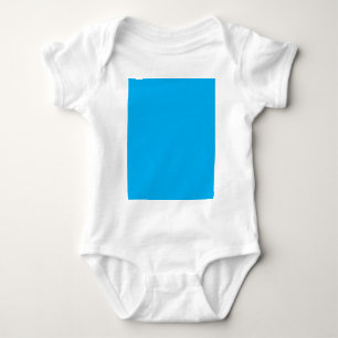 Solider Cyan-Blauer Hintergrund Minimalistischer Baby Strampler