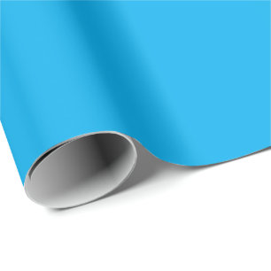 Solider Cyan-Blauer Hintergrund   Minimalistischer Geschenkpapier